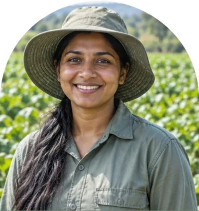 Agricultural worker in a field
